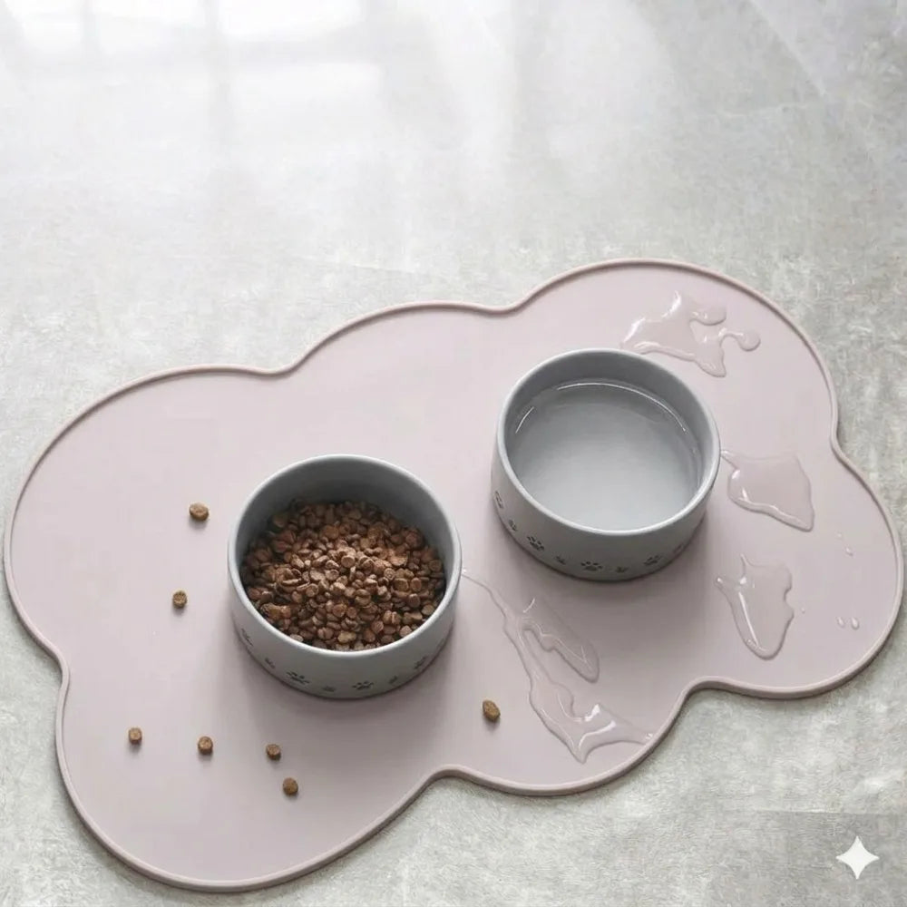 Tapete de silicona para comedero de perros y gatos