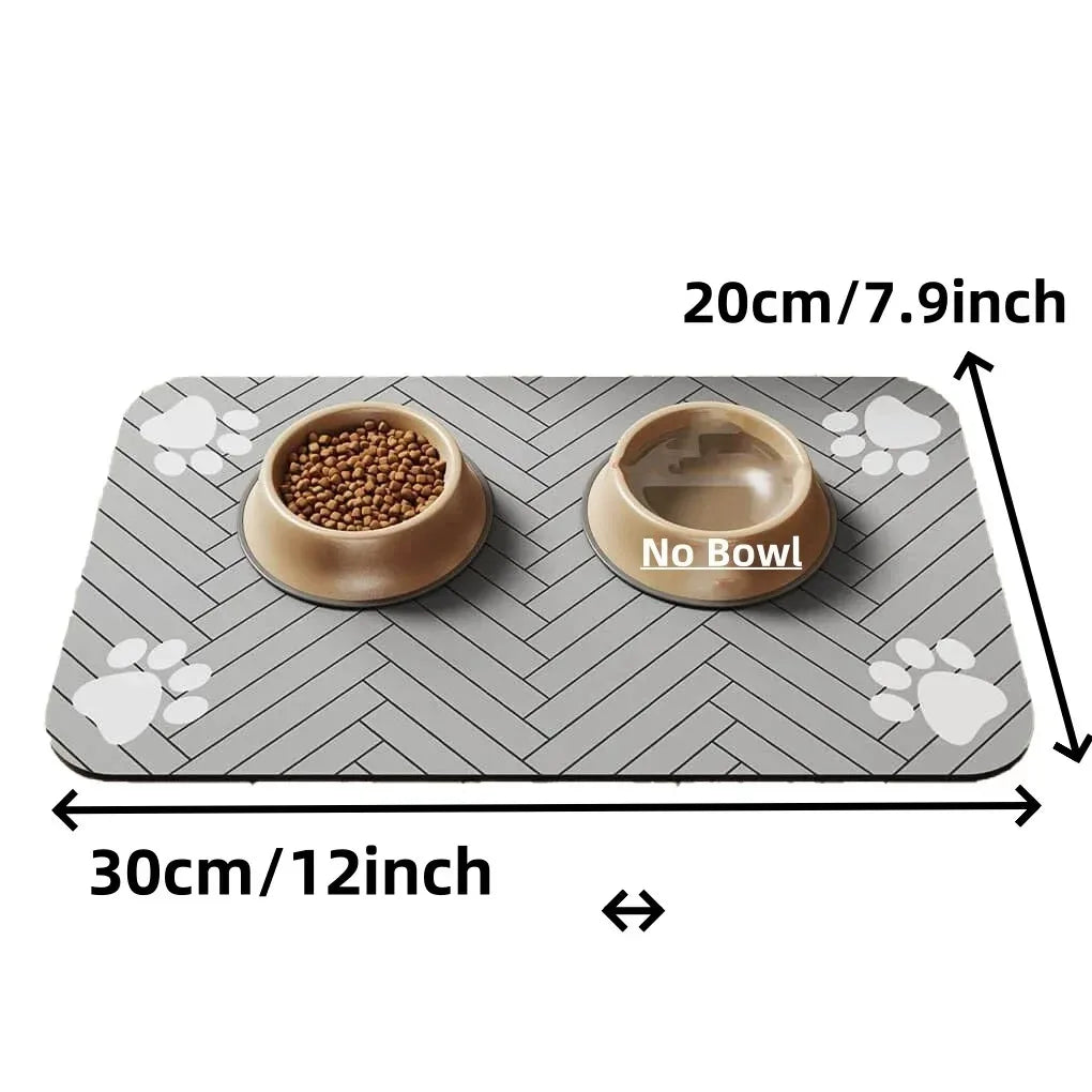 Tapete absorbente para platos de comida y agua