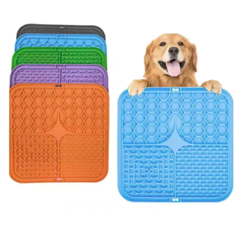 Tapete lamedor de silicona con ventosas para perro